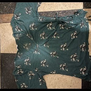 Across shirt; side tie